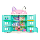 Casa De Muñecas Con Forma De Gatito Color Azul Rosa Niñas