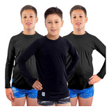 Kit Camiseta Blusa Térmica Proteção Uv50 Infantil Juvenil