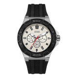 Reloj Guess Force W0674g3 Negro/plat Original Para Caballero