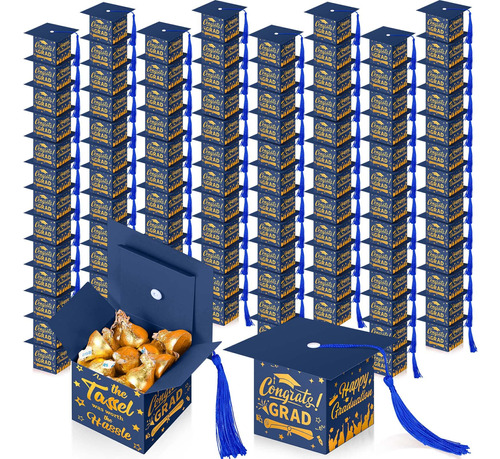 Crtiin 100 Cajas De Dulces De Graduacion Con Borlas, Regalos