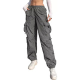 Pantalones De Mujer Cargo Pants Tipo Suelto Moda Para Dama