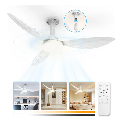 Ventilador de Techo 42 Pulgadas con Base E27 Mejorada, Ventilador de Techo con Luz LED 3CCT y Control Remoto, Motor Silencioso Reversible, 6 Velocidades, Ideal para Habitaciones y Salas Pequeñas | Envío gratis