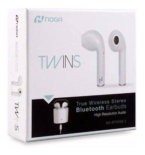 Auriculares In Ear Bluetooth Noga Twins 2 Manos Libres 