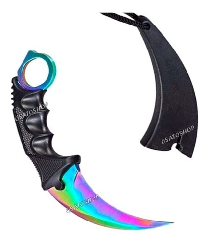 Faca Karambit Cs Go Multi-color Hawk -combate Tática -afiado