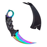 Faca Karambit Cs Go Multi-color Hawk -combate Tática -afiado