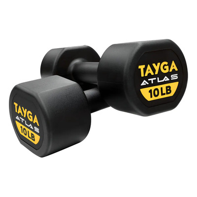 Par Pesas Mancuernas 10lb C\u002Fu Tayga Atlas Gimnasio Color Negro | Envío gratis