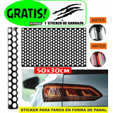 Sticker Calavera Faro Panal Hexagono Universal Calcomania 