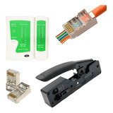 Kit Alicate Crimpar + Rj45 Cat5e/cat6 Ez Passagem + Testador