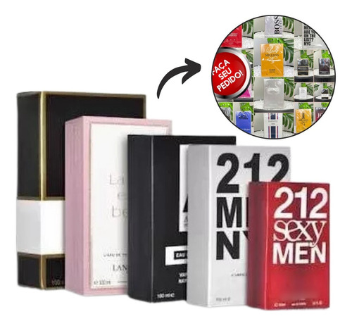 Kit 6 Perfumes De Homem 100ml Combo Importado Para Masculino