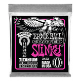 Cuerdas Ernie Ball 3123 Super Slinky Coated Titanium 9-42