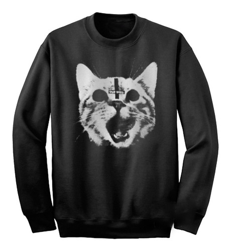 Sudadera Sueter Gato Satanico Hell Cat Goth Metal