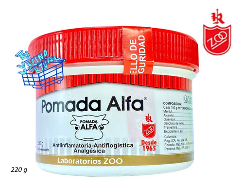 Gel Pomada Crema Alfa 220 Gramo - g a $173