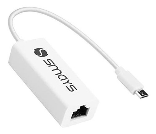 Adaptador Smays Micro Usb A Wlan Ethernet 100 Mbps -blanco