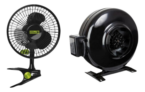 Kit Indoor Ventilador 12w Gh +  Extractor Gg 150mm