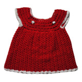 Vestido Bebe Niña  Verano Crochet Hecho A Mano 0 A 3 Meses