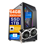 Pc Gamer Cpu Intel I7 7700, Ssd 1tb, 64gb Ddr4, Gtx 1650 4gb