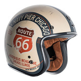 Casco Para Moto Abierto Torc 3/4 Face Retro T-50 Pch Talla L 