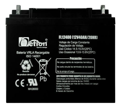 Batería Netion Agm 12v/40ah Libre De Mantenimiento