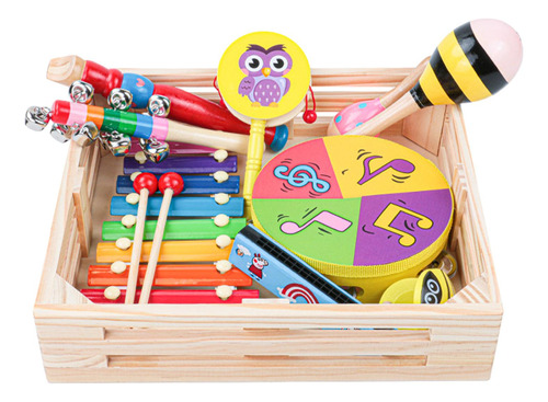 Instrumento De Percusión Montessori De 9 Piezas Para Aprendi