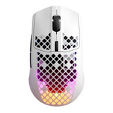 Mouse Gamer De Juego Inalámbrico Recargable Steelseries  Aerox 3 Wireless Snow