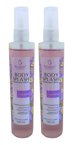 Kit 2 Body Splash Desodorante Colônia Ameixa 130ml