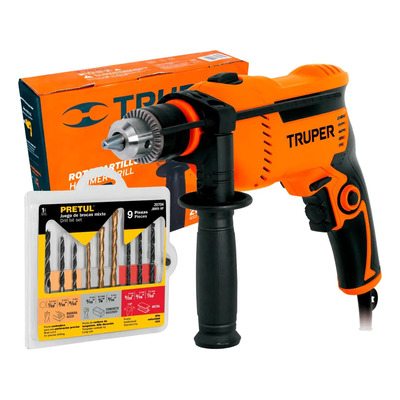 Rotomartillo 1\u002F2, Profesional 700 W 14658 + Brocas 20704 Color Naranja Frecuencia 60 Hz | Envío gratis