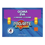 Goma Eva Colores 6 Unid. 6 Colores. Escolar Tamaño 20x30cm