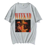 Camiseta Neutra De Algodón Estampado The Weeknd Tennis