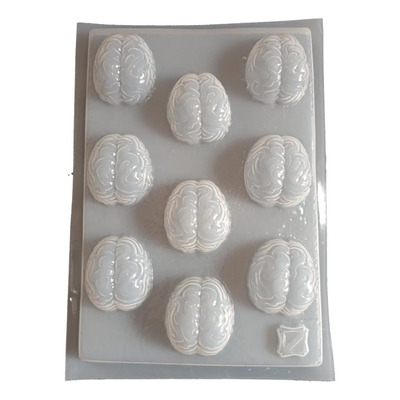 Molde Para Gelatina Chocolate Gomitas 9 Cerebros Halloween Blanco | MercadoLibre