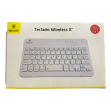 Teclado Wireless 8 Pulgadas Baccini Color Blanco