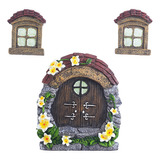 Gnomo De Hadas En Miniatura, Ventana Y Puerta Para Árboles,