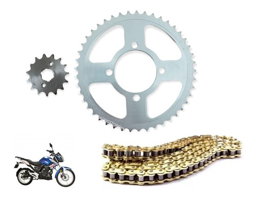 Kit De Arrastre Sprocket Cadena Dorada Italika 170z