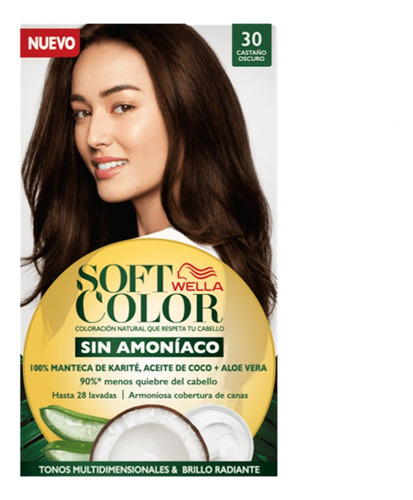 Soft Color Tintura Semi-permanente Kit Castaño Oscuro 30 Sof