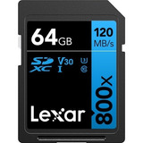 Cartão Memória Lexar Sd Xc 64gb High-performance 800x Uhs-i