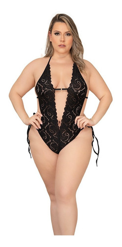 Body Baby Doll Lenceria Encaje Mujer Curvy