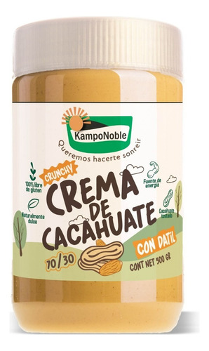 Crema De Cacahuate & Dátil 500g Naturalmente Dulce Sin Sal