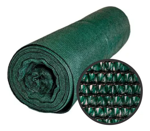 Media Sombra 80% Verde Rollo 2 X 50 Reforzada Cubre Cerco