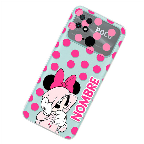 Funda Para Xiaomi Minnie Mouse Personalizada Tu Nombre