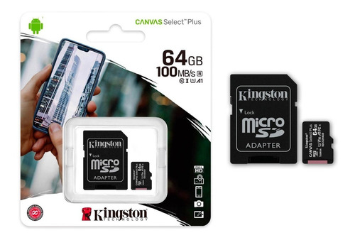 Tarjeta De Memoria Kingston Canvas Select Plus 64gb 100mbs