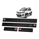  Cubre Zocalo P/ Fiat Uno Accesorio Laminados Negros 