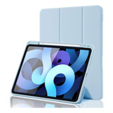 Funda iPad Air 4 Jihepocket Tríptico Soporte Lápiz Azul