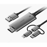 Adaptador Lightning/ Type-c /micro Para Hdmi Espelhamento