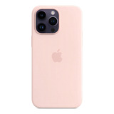 Funda Original Apple Silicona Magsafe iPhone 14 Pro Max Pink Chalk Pink Liso
