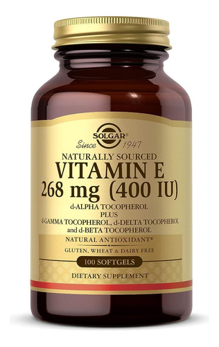 Vitamina E 400 Iu D-alfa-tocoferol Y Tocoferol Mixto 100 Cap