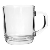 Set De 12 Tazas De Vidrio Para Café 300 Ml / 10.5 Oz Color Blanco