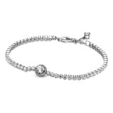  Pulseira De Tênis Pandora Jewelry Sparkling Halo Para Mulhe