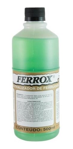 Removedor Neutralizador De Ferrugem Ferrox 500ml Promoção