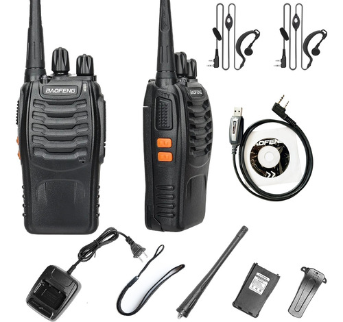 Radio Comunicador Kit2 Bf-888s Uhf Manos Libres Programación