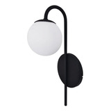 Luminária Arandela Parede Globo Vidro Luxuosa 1640 Preto 110v/220v