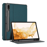 Funda Procase Para Galaxy Tab S7 Plus + Soporte Verde